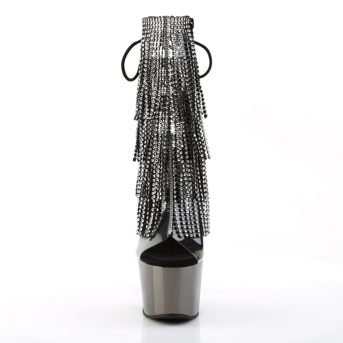 adore 1017rsf pleaser kinky bling boots 7 inch heel with platforms open toe back ankle boots