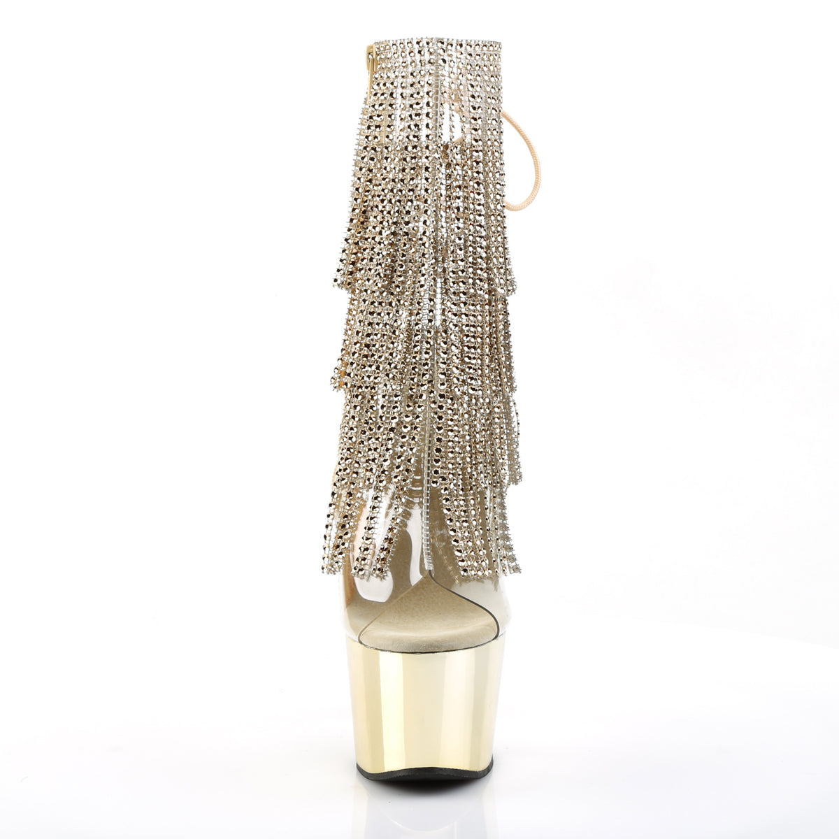 ADORE-1017RSF Pleaser Gold 7 Inch Pole Dancer Ankle Boots