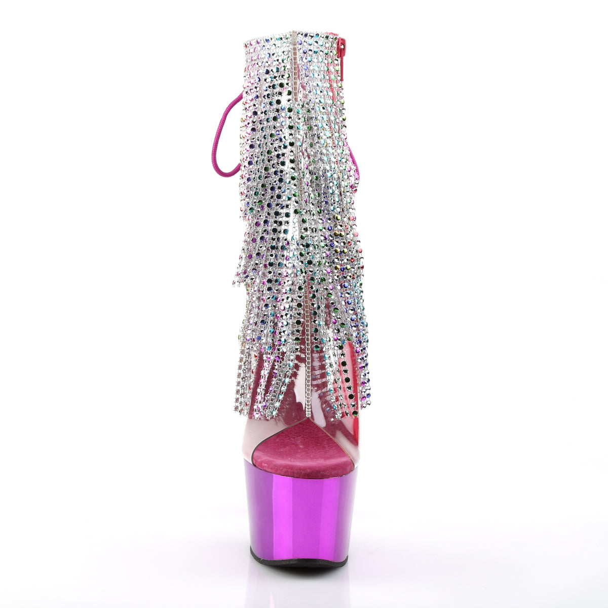 ADORE-1017RSF Pleaser Fuchsia 7 Inch Exotic Dancer Ankle Boots