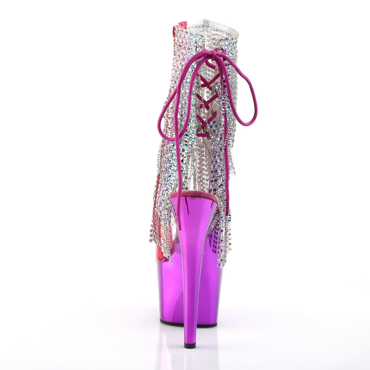 ADORE-1017RSF Pleaser Fuchsia 7 Inch Exotic Dancer Ankle Boots