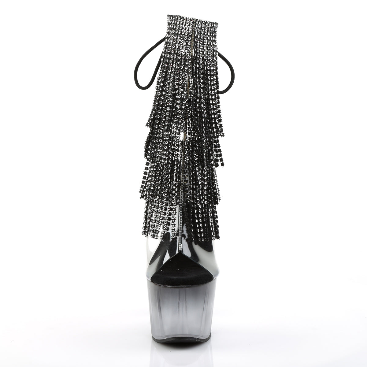 adore 1017rsft pleaser kinky bling boots 7 inch heel with platforms open toe back ankle boots