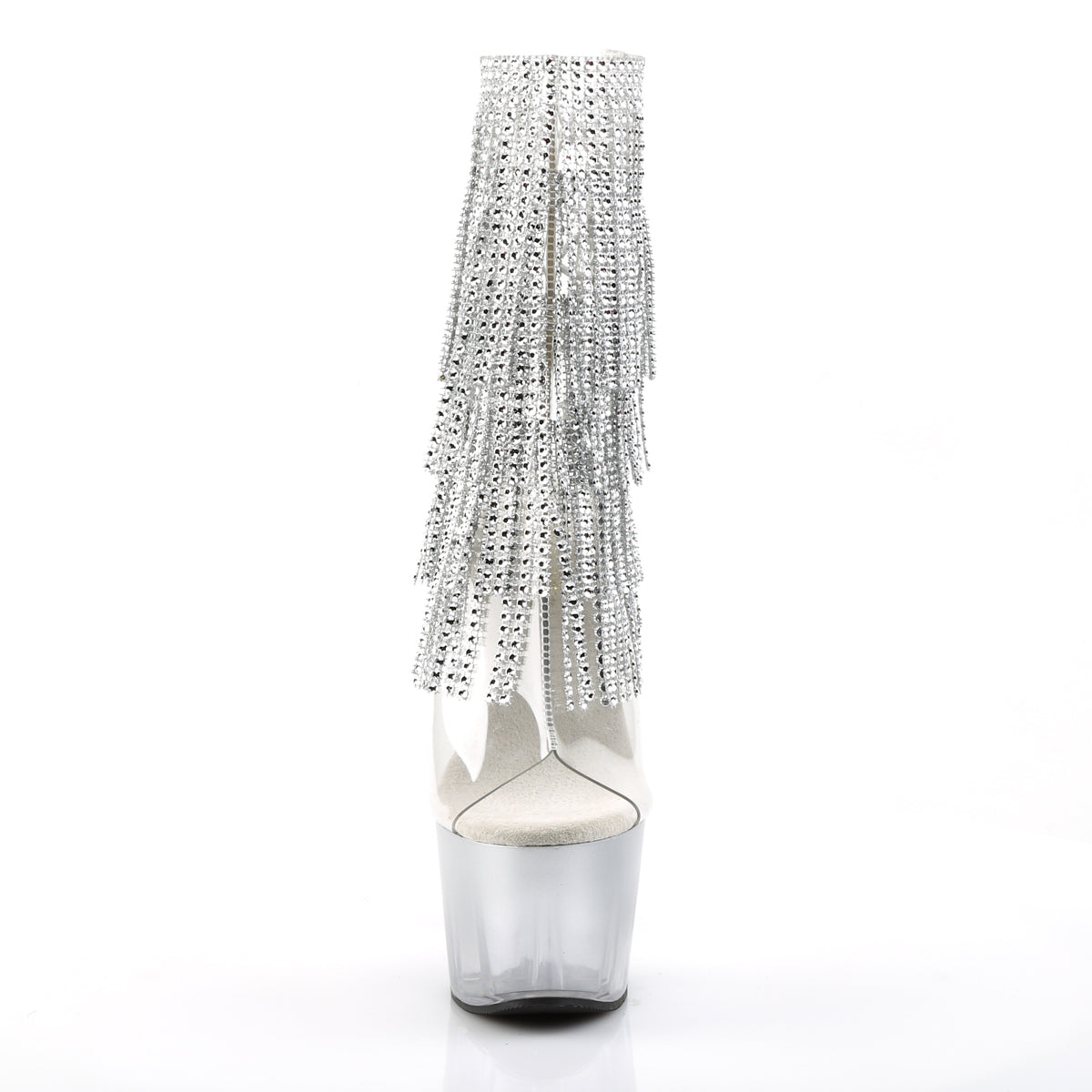ADORE-1017RSFT Pleaser Clear 7 Inch Platform Kinky Ankle Boots