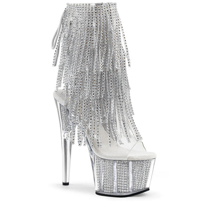 ADORE-1017SRS Pleaser Clear 7 Inch Erotic Platform Ankle Boots