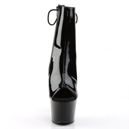 ADORE-1018 Pleaser Black 7 Inch Pole Dancing Ankle Boots