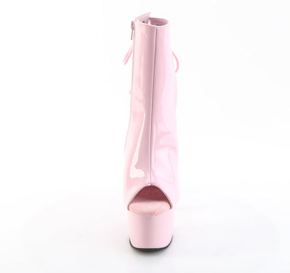 ADORE-1018 Pleaser Baby Pink 7 Inch Exotic Dance Ankle Boots