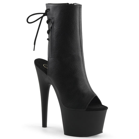 ADORE-1018 Pleaser Black 7 Inch Exotic Dancing Ankle Boots