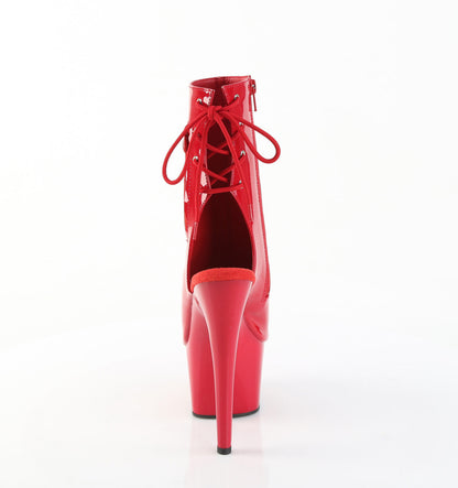 ADORE-1018 Pleaser Red 7 Inch Glamour Models Ankle Boots
