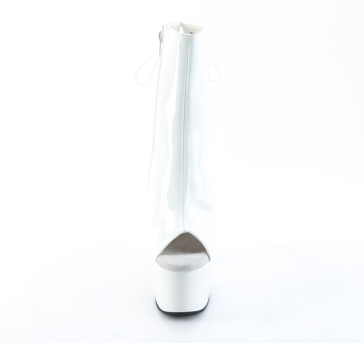 ADORE-1018 Pleaser White 7 Inch Exotic Pole Ankle Boots