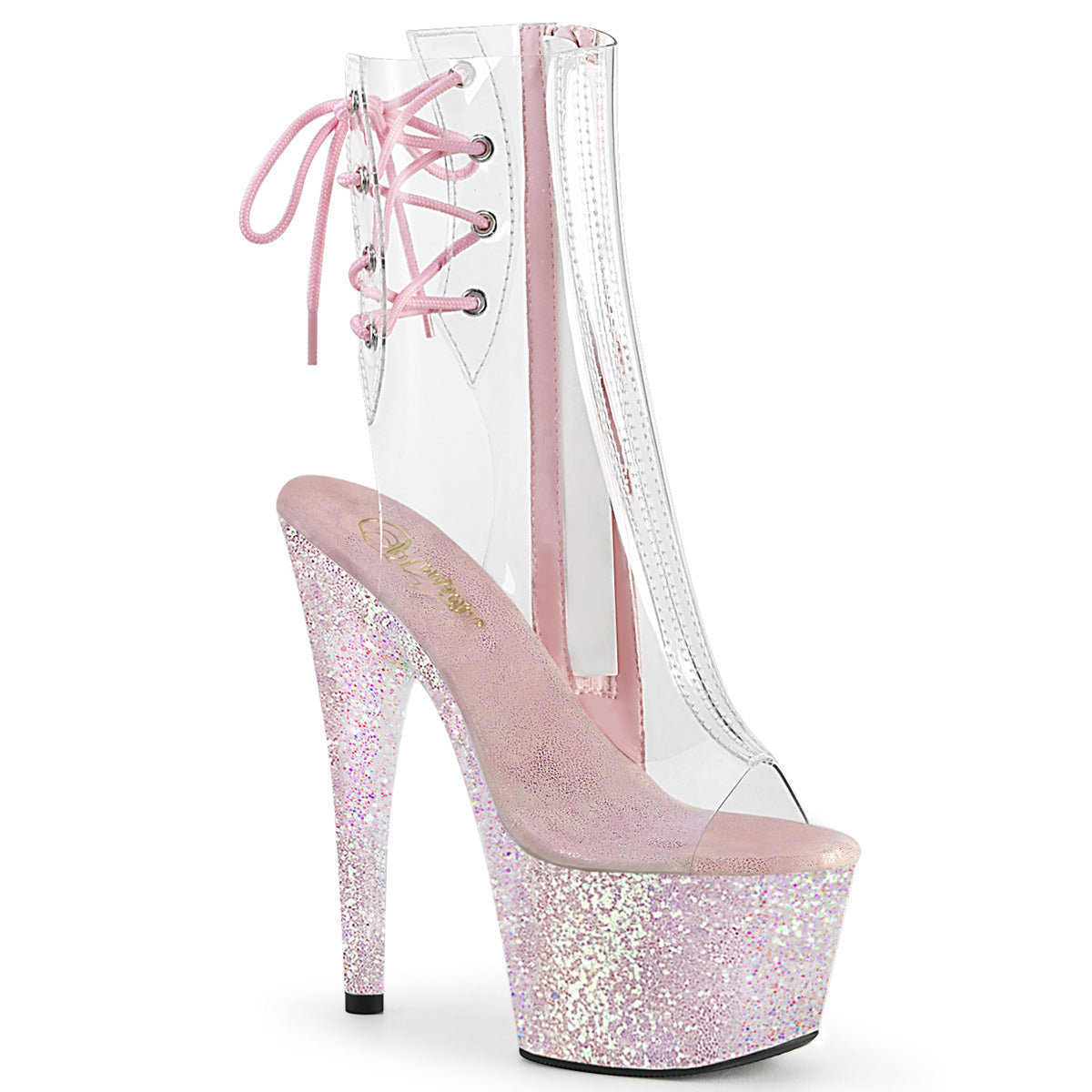 ADORE-1018C Pleaser Opal Glitter 7 Inch Exotic Dance Ankle Boots