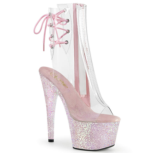 ADORE-1018C Pleaser Opal Glitter 7 Inch Exotic Dance Ankle Boots