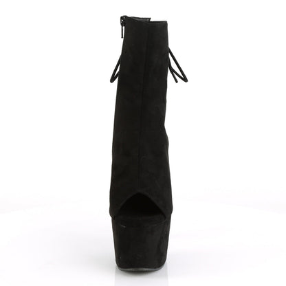 ADORE-1018FS Pleaser Black 7 Inch Pole Dance Ankle Boots