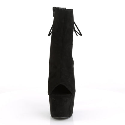 ADORE-1018FS Pleaser Black 7 Inch Pole Dance Ankle Boots