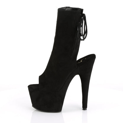 ADORE-1018FS Pleaser Black 7 Inch Pole Dance Ankle Boots