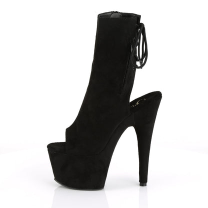 ADORE-1018FS Pleaser Black 7 Inch Pole Dance Ankle Boots