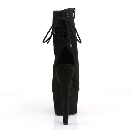 ADORE-1018FS Pleaser Black 7 Inch Pole Dance Ankle Boots