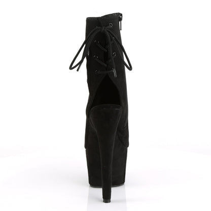 ADORE-1018FS Pleaser Black 7 Inch Pole Dance Ankle Boots