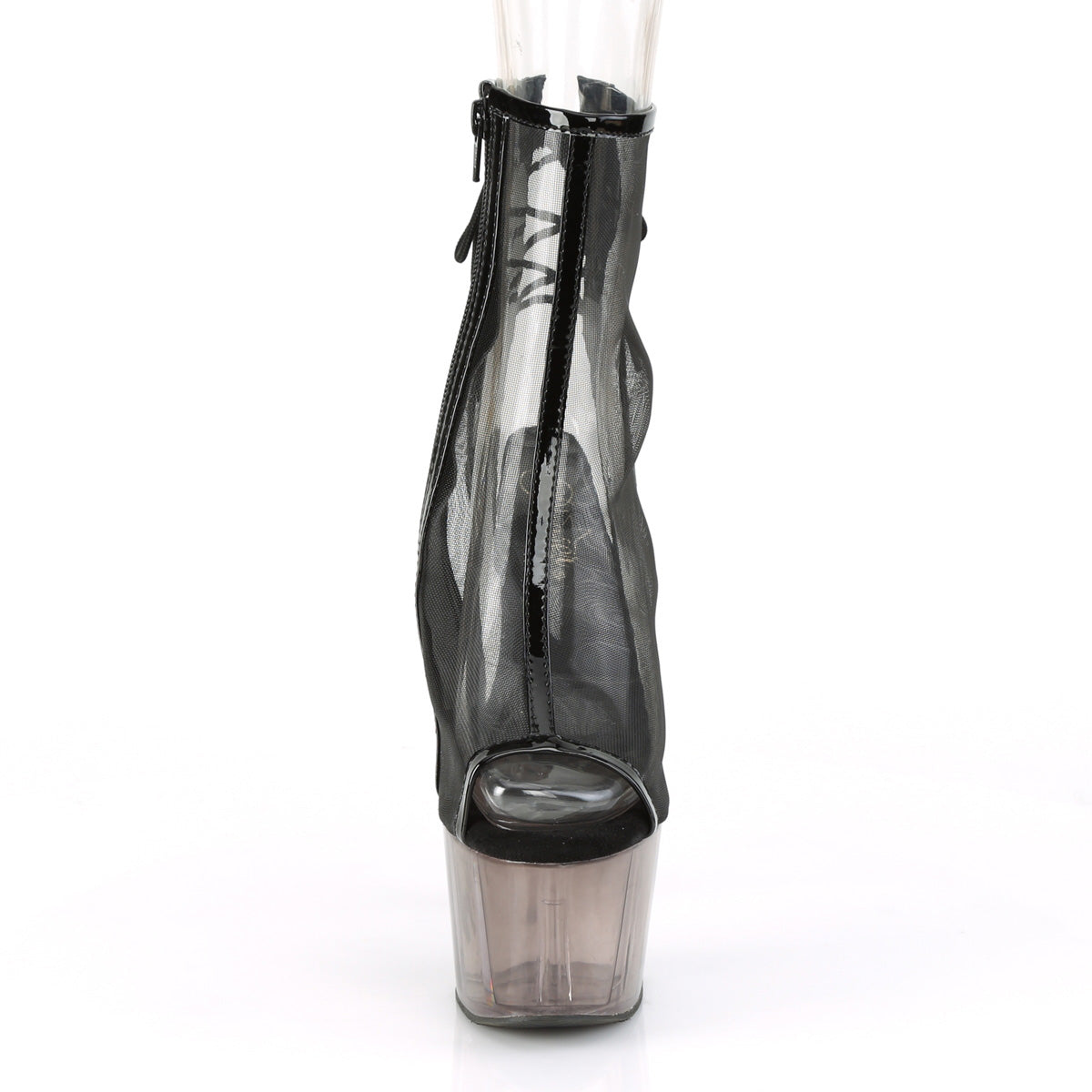 ADORE-1018MSHT Pleaser Black 7 Inch Glamour Models Ankle Boots