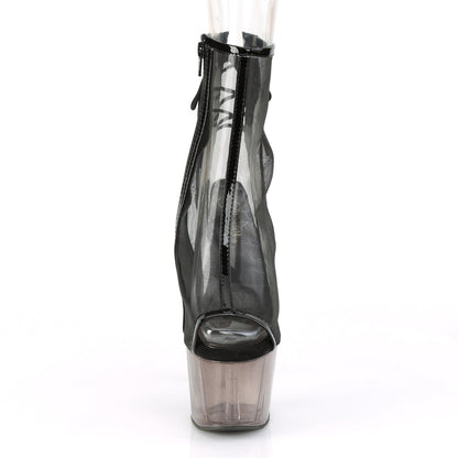 ADORE-1018MSHT Pleaser Black 7 Inch Glamour Models Ankle Boots
