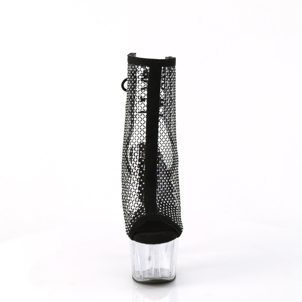 ADORE-1018RM Pleaser Black 7 Inch Erotic Platform Ankle Boots