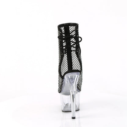 ADORE-1018RM Pleaser Black 7 Inch Erotic Platform Ankle Boots