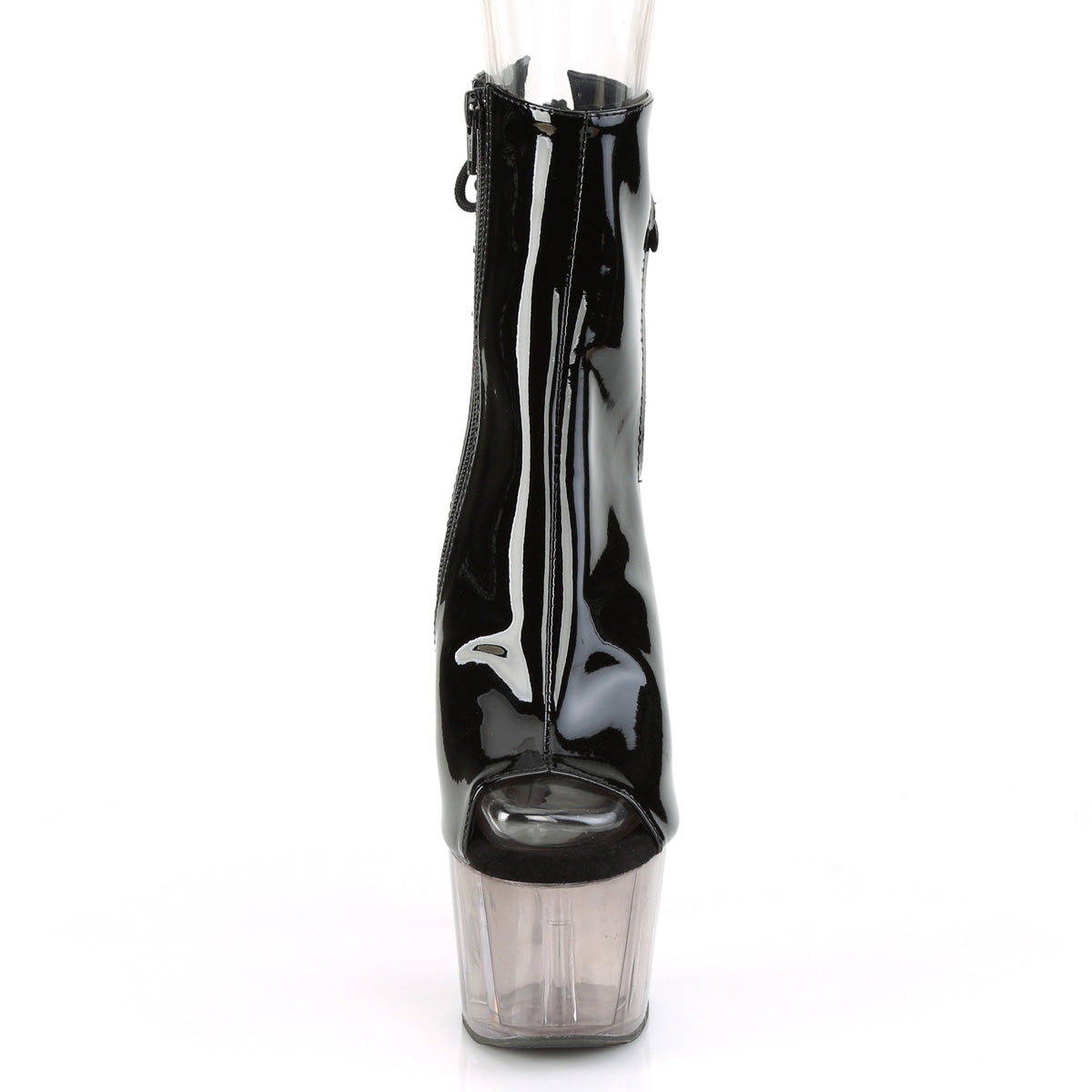 ADORE-1018T Pleaser Black Smoke 7 Inch Pole Dance Ankle Boots