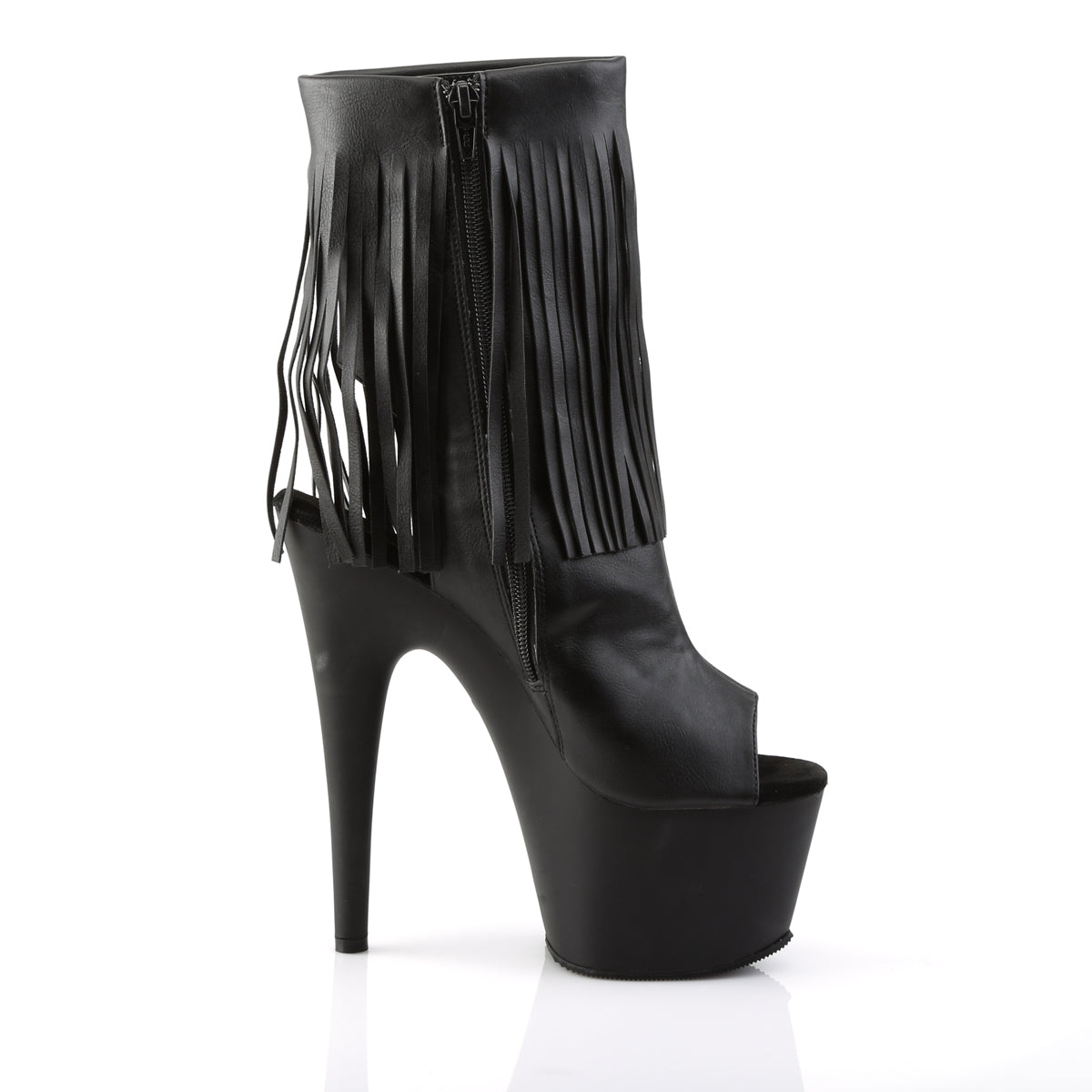 ADORE-1019 Pleaser Black 7 Inch Pole Dancing Ankle Boots