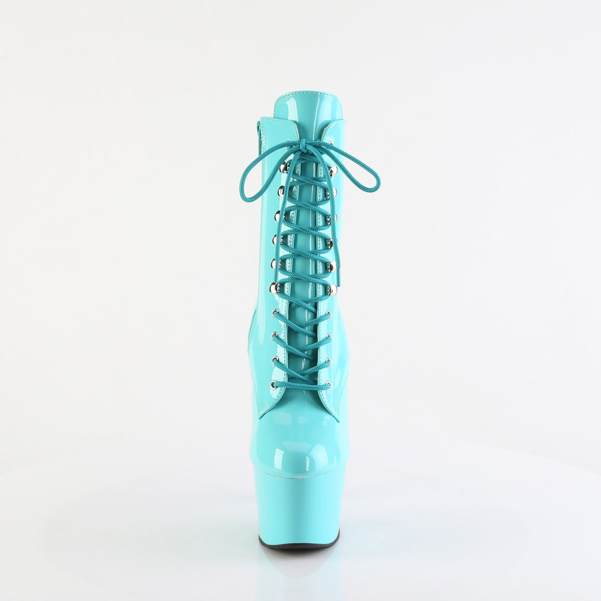 ADORE-1020 Pleaser Aqua Patent 7 Inch Exotic Dancing Ankle Boots