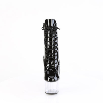 ADORE-1020 Pleaser Black 7 Inch Fetish Platform Ankle Boots