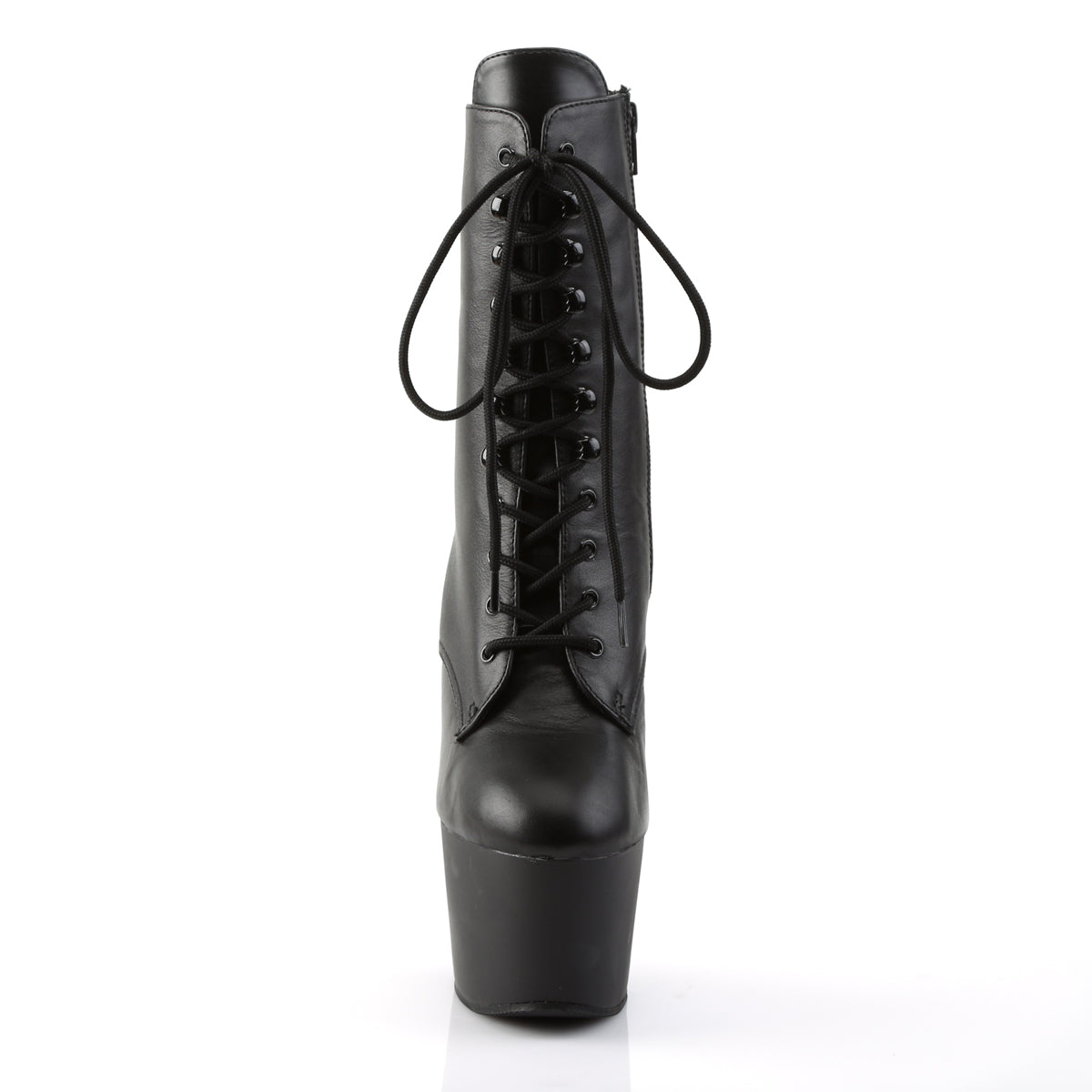 ADORE-1020 Pleaser Black Leather 7 Inch Pole Dance Ankle Boots