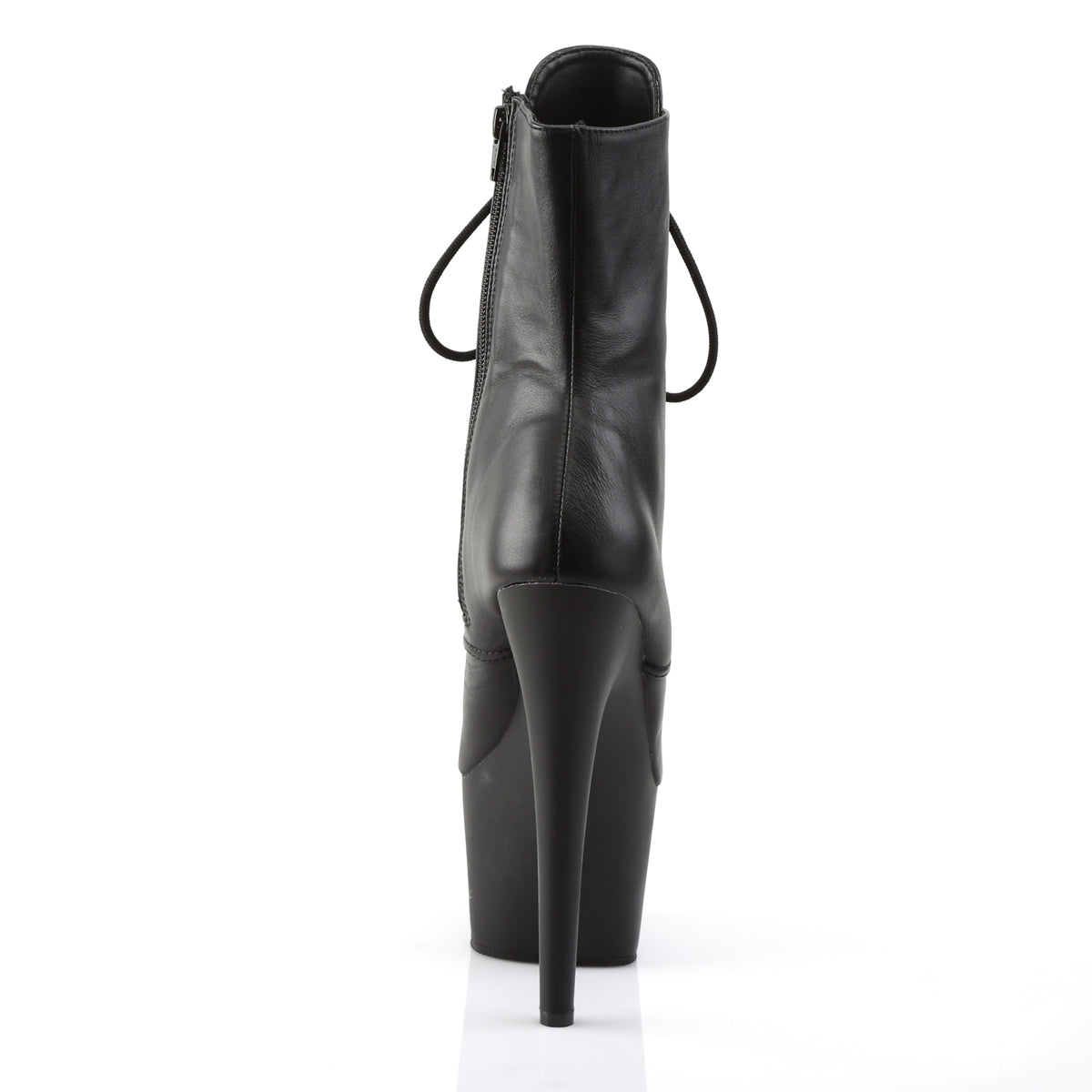ADORE-1020 Pleaser Black Leather 7 Inch Pole Dance Ankle Boots