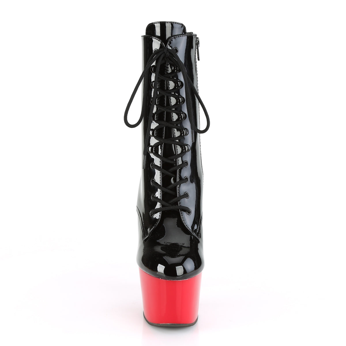 ADORE-1020 Pleaser Black Red 7 Inch Strippers Ankle Boots