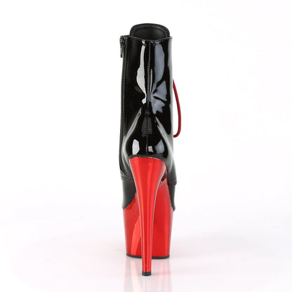 ADORE-1020 Pleaser Black Red 7 Inch Glamour Models Ankle Boots