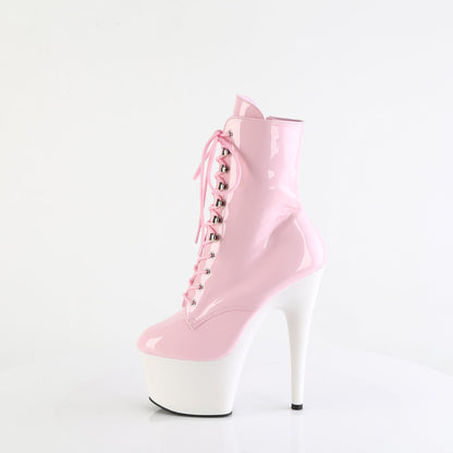 ADORE-1020 Pleaser Baby Pink 7 Inch Platform Ankle Boots