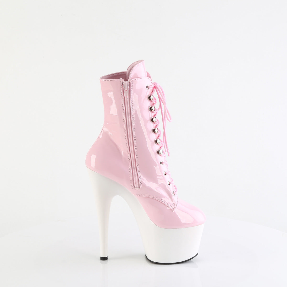 ADORE-1020 Pleaser Baby Pink 7 Inch Platform Ankle Boots
