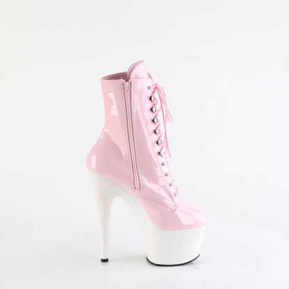 ADORE-1020 Pleaser Baby Pink 7 Inch Platform Ankle Boots