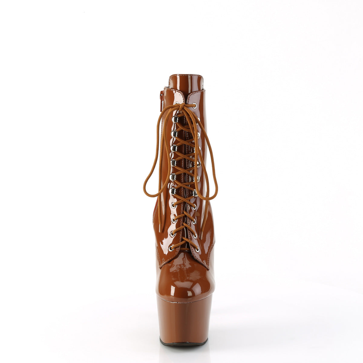 ADORE-1020 Pleaser Caramel 7 Inch Pole Heels Ankle Boots