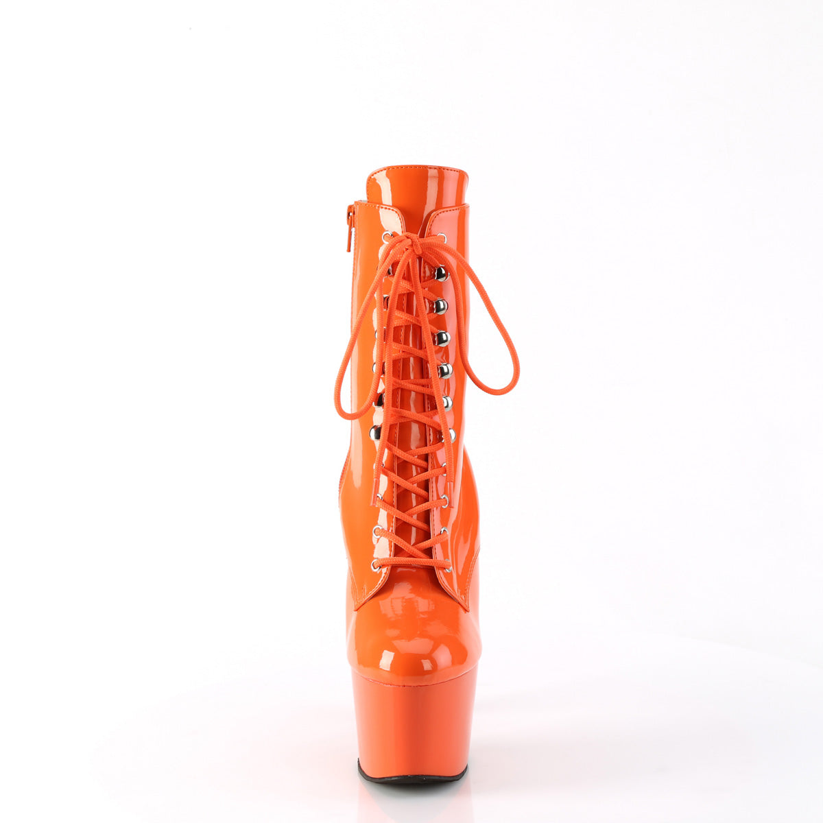 ADORE-1020 Pleaser Orange 7 Inch Fetish Ankle Boots