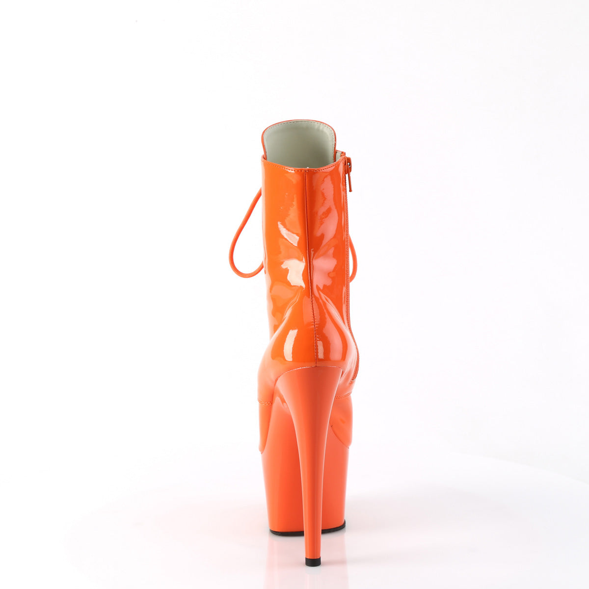 ADORE-1020 Pleaser Orange 7 Inch Fetish Ankle Boots