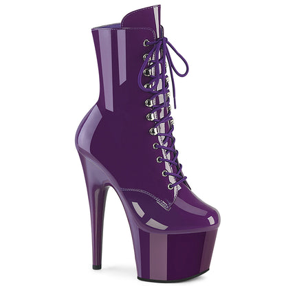 ADORE-1020 Pleaser Purple 7 Inch Exotic Platform Ankle Boots