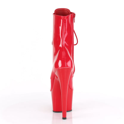 ADORE-1020 Pleaser Red 7 Inch Lap Dance Ankle Boots