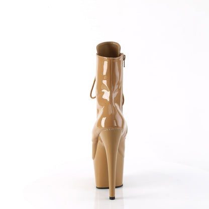 ADORE-1020 Pleaser Toffee 7 Inch Pole Dancer Ankle Boots