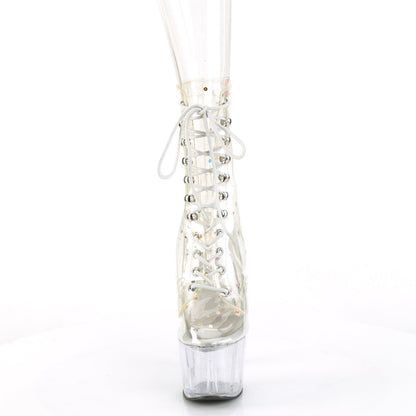 ADORE-1020C-2 Pleaser Clear 7 Inch Ladies Fetish Ankle Boots