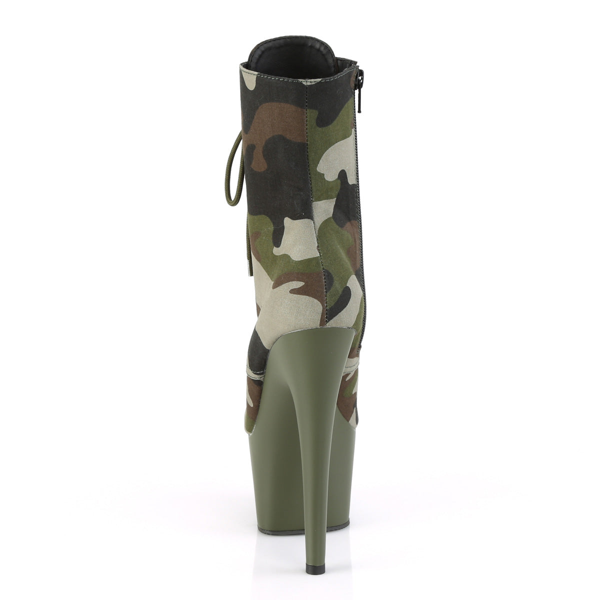 ADORE-1020CAMO Pleaser Green Camo 7 Inch Pole Dance Ankle Boots