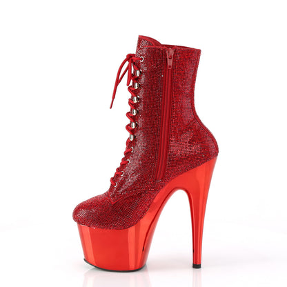 ADORE-1020CHRS Pleaser Red 7 Inch Exotic Dancing Ankle Boots