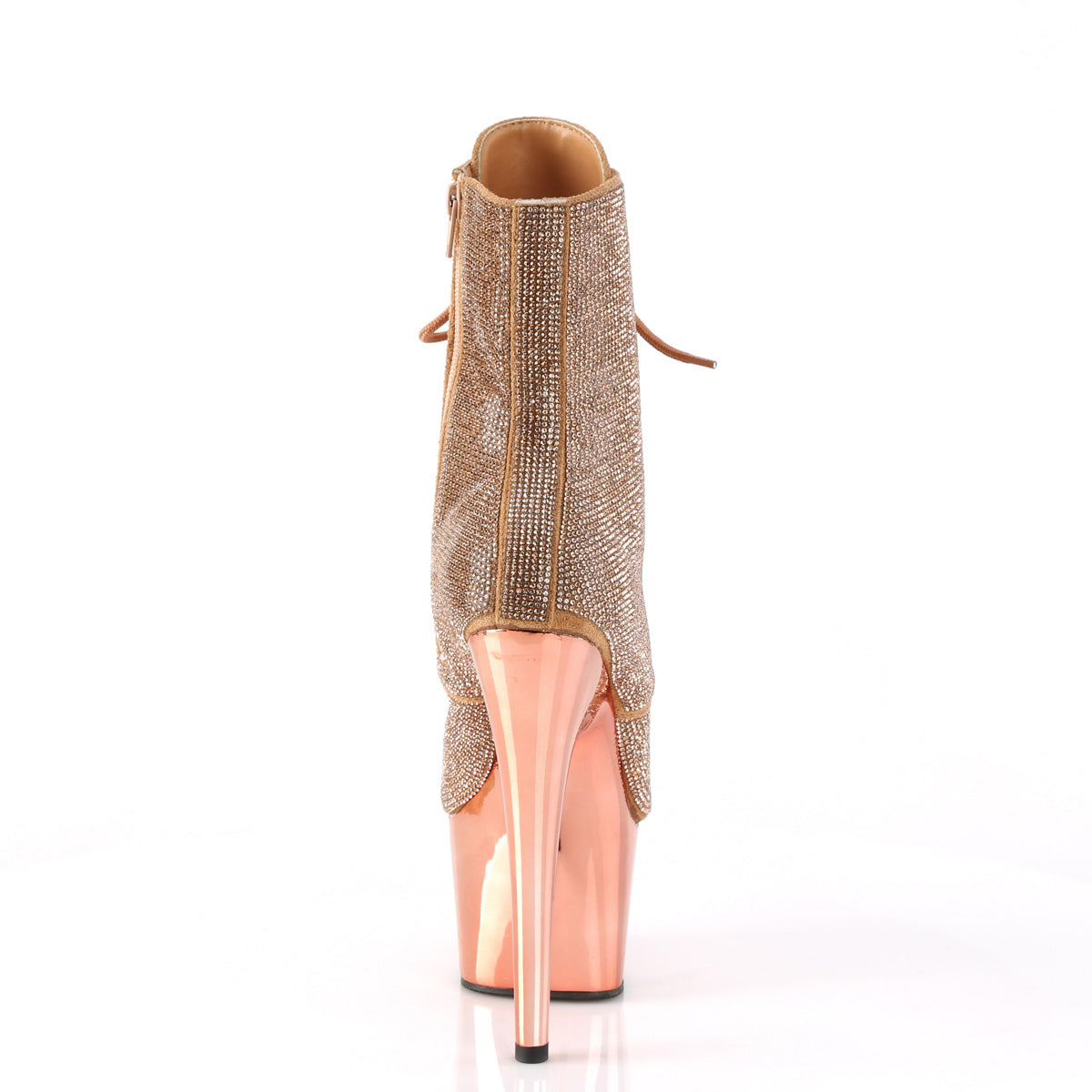 ADORE-1020CHRS Pleaser Rose Gold 7 Inch Pole Dance Ankle Boots