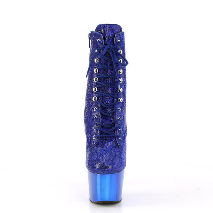 ADORE-1020CHRS Pleaser Royal Blue 7 Inch Fetish Platform Ankle Boots
