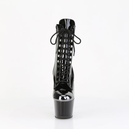 ADORE-1020ESC Pleaser Black 7 Inch Pole Heels Ankle Boots