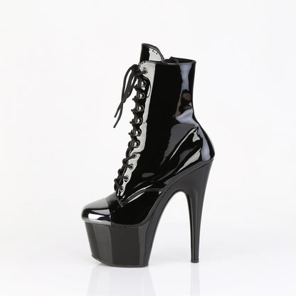 ADORE-1020ESC Pleaser Black 7 Inch Pole Heels Ankle Boots