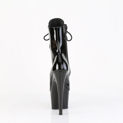 ADORE-1020ESC Pleaser Black 7 Inch Pole Heels Ankle Boots