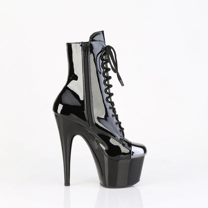 ADORE-1020ESC Pleaser Black 7 Inch Pole Heels Ankle Boots